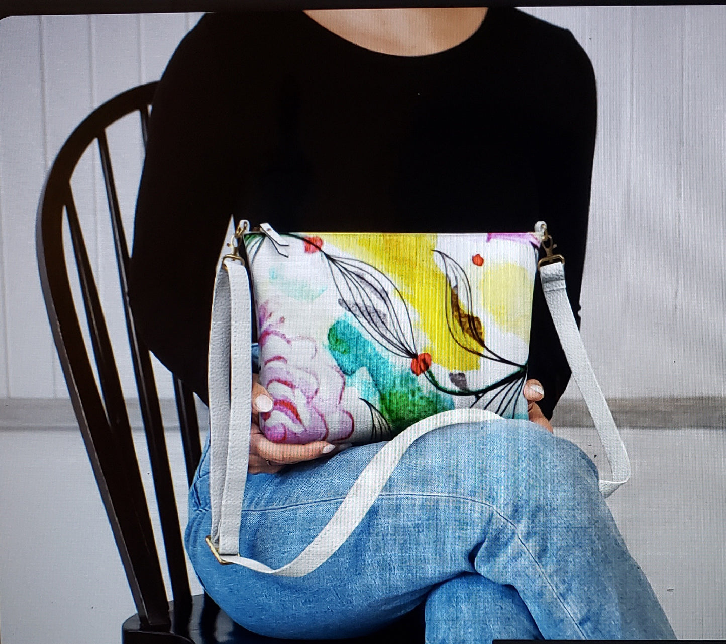 Vegan Leather Cross Body Bag CHERRY BLOSSUM