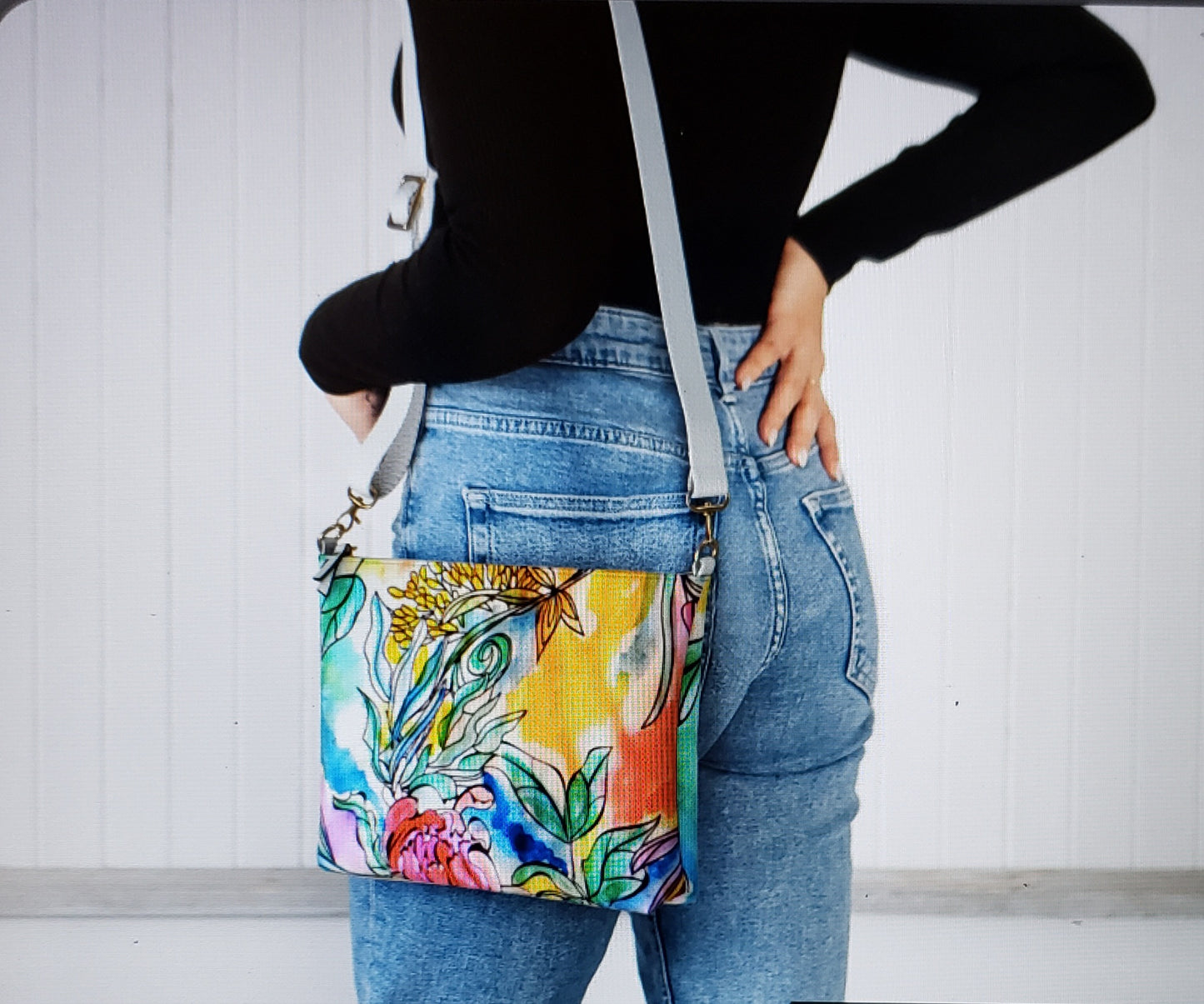 Vegan Leather Cross Body Bag SPRING GARDEN