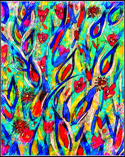 "Blue Leaf" Art Print