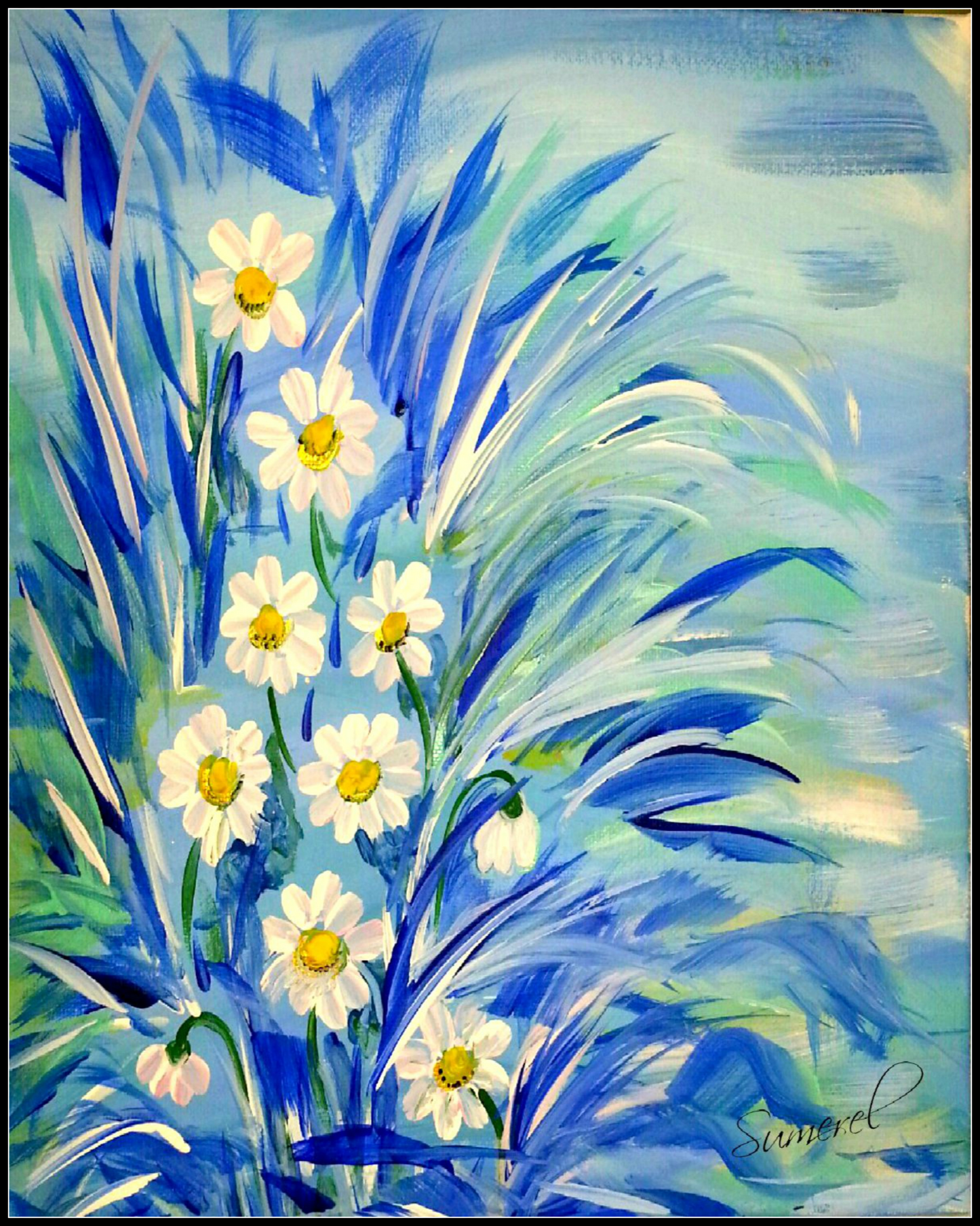 "Daisy Blue" Art Print