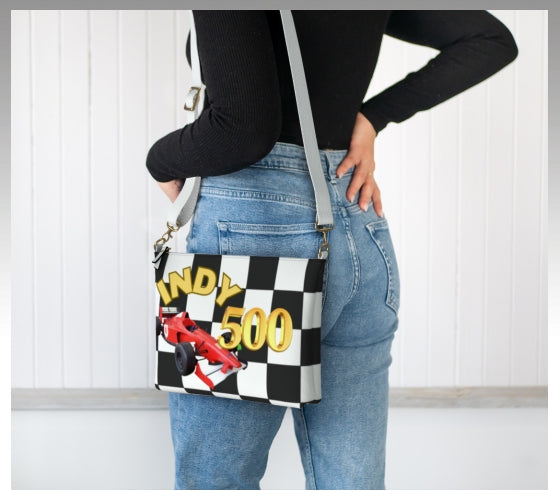 Vegan Leather Cross Body Bag INDY 500