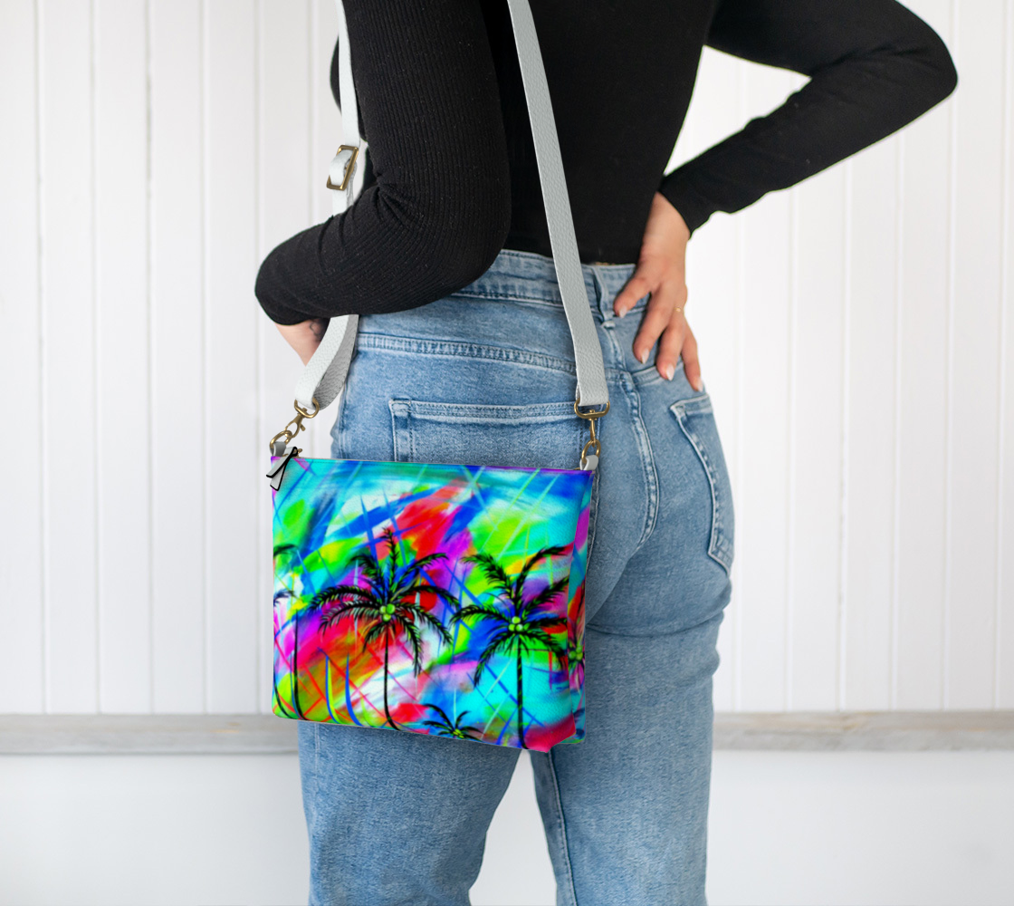 Vegan Leather Cross Body Bag PALM BEACH