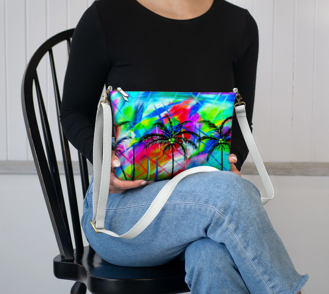 Vegan Leather Cross Body Bag PALM BEACH