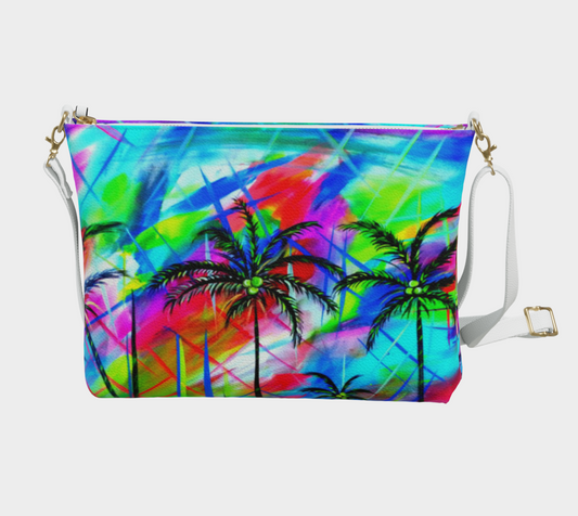 Vegan Leather Cross Body Bag PALM BEACH