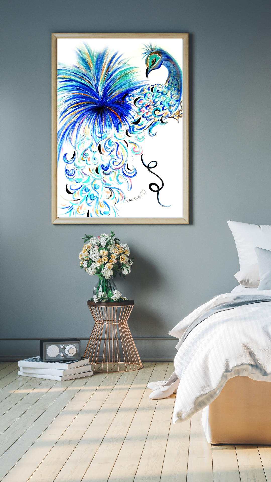 "Elegant Feathers" Art Print