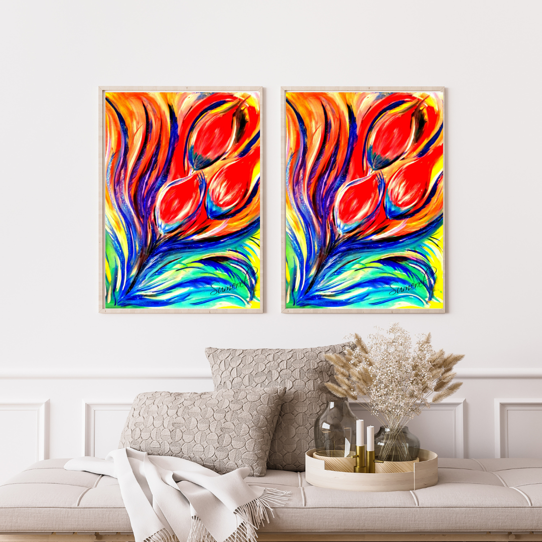 "Naked Blooms" Art Print