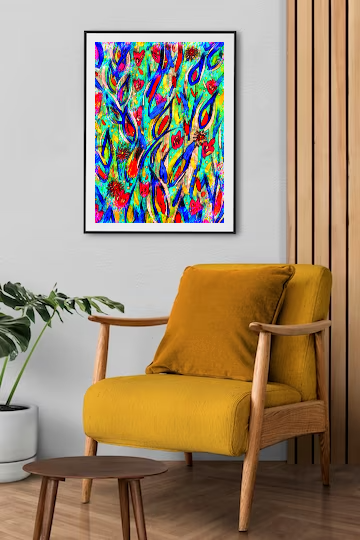 "Blue Leaf" Art Print