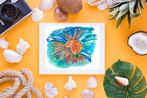 Lion fish wall art. Coastal art for the home.
