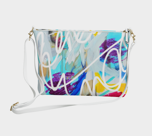 Vegan Leather Cross Body Bag ABSTRACT