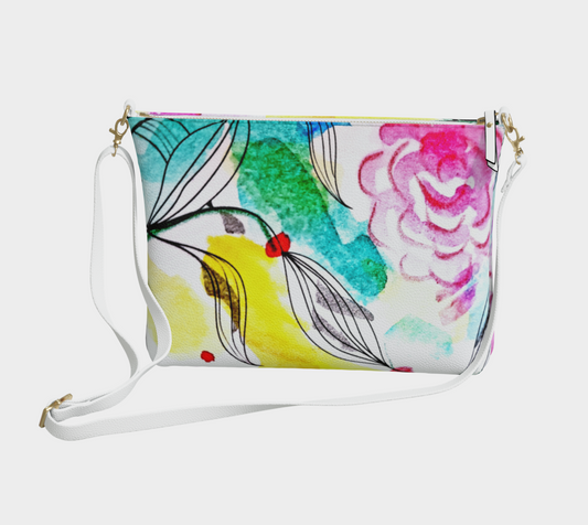 Vegan Leather Cross Body Bag CHERRY BLOSSUM