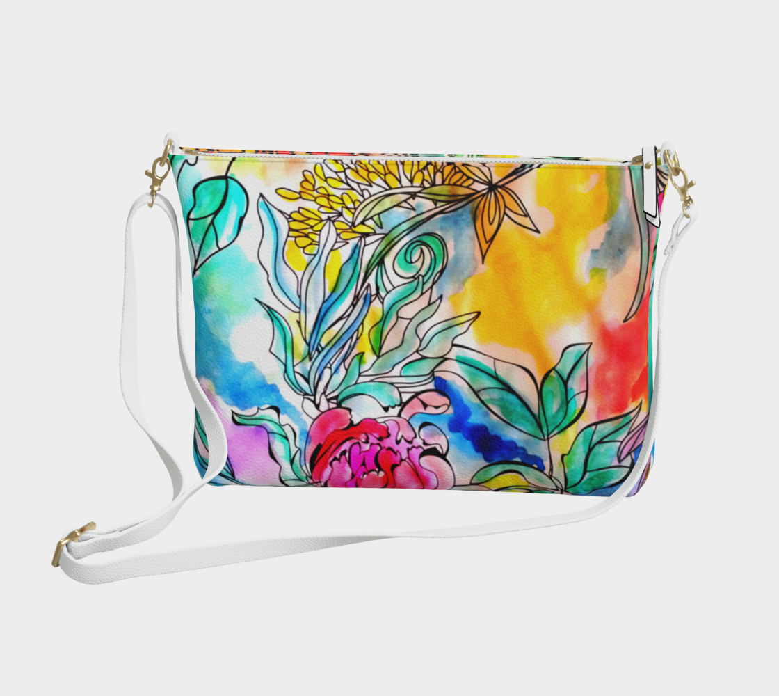 Vegan Leather Cross Body Bag SPRING GARDEN