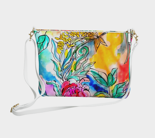 Vegan Leather Cross Body Bag SPRING GARDEN