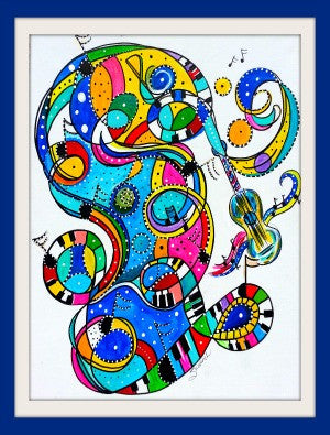 Abstract Greeting Card "Allegro Pop"