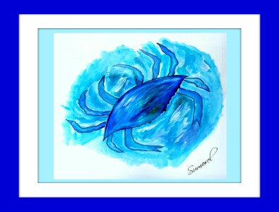 Coastal Greeting Card "Blue Crab"