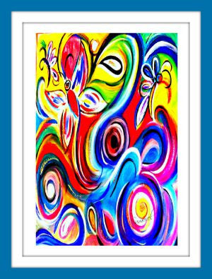 Butterfly Greeting Card "Butterfly in a Rainbow"