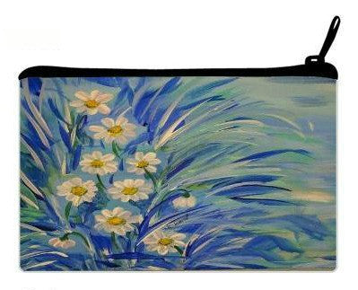 Cosmetic Clutch Bag "Daisy Blue"
