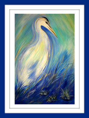 Bird Greeting Card "Egret"