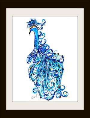 Bird Greeting Card "French Peacock"