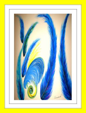 Artist Greeting Card "Heather's Feathers"