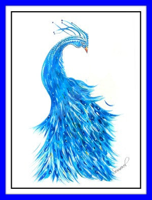 Bird Greeting Card "Les Plumes"