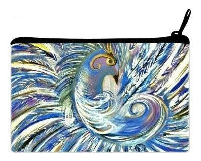 Cosmetic Clutch Bag "Peacock Swirl"