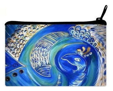 Cosmetic Clutch Bag "Royal Peacock"