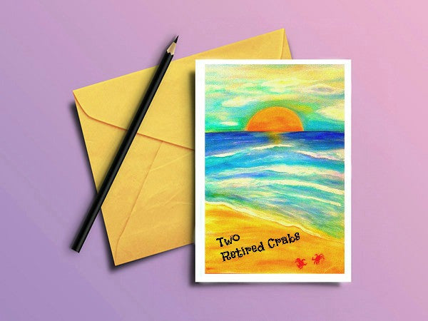 Coastal Greeting Card "Two Retired Crabs"