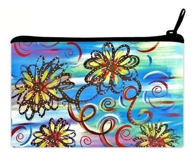 Cosmetic Clutch Bag "Wild Flower Swirl"