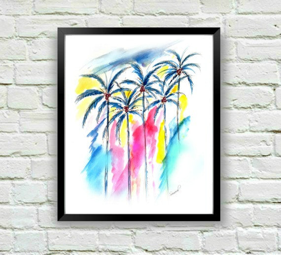 "Night Palm" Art Print