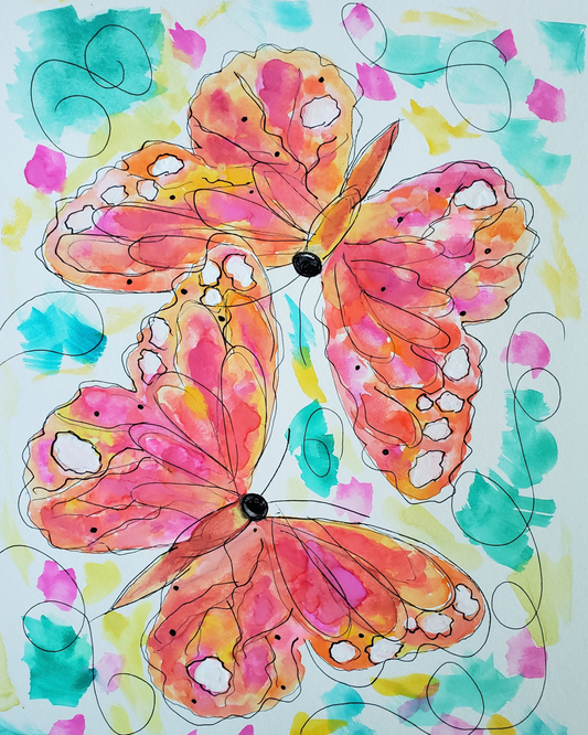 "Butterfly Fun" Art Print