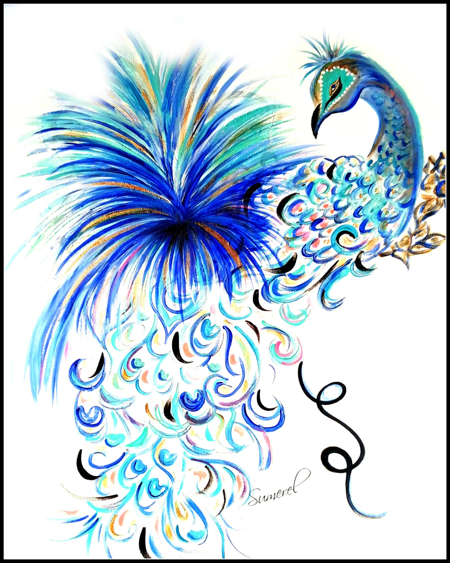 "Elegant Feathers" Art Print