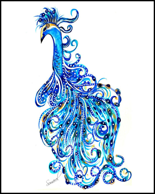 "French Peacock" Art Print