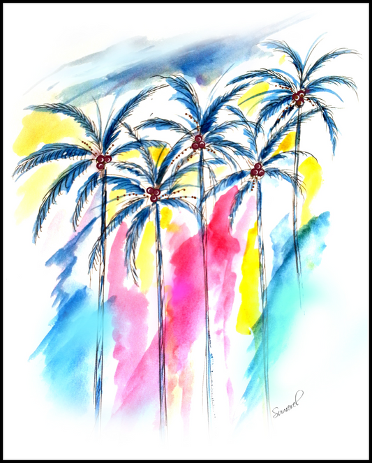 "Night Palm" Art Print
