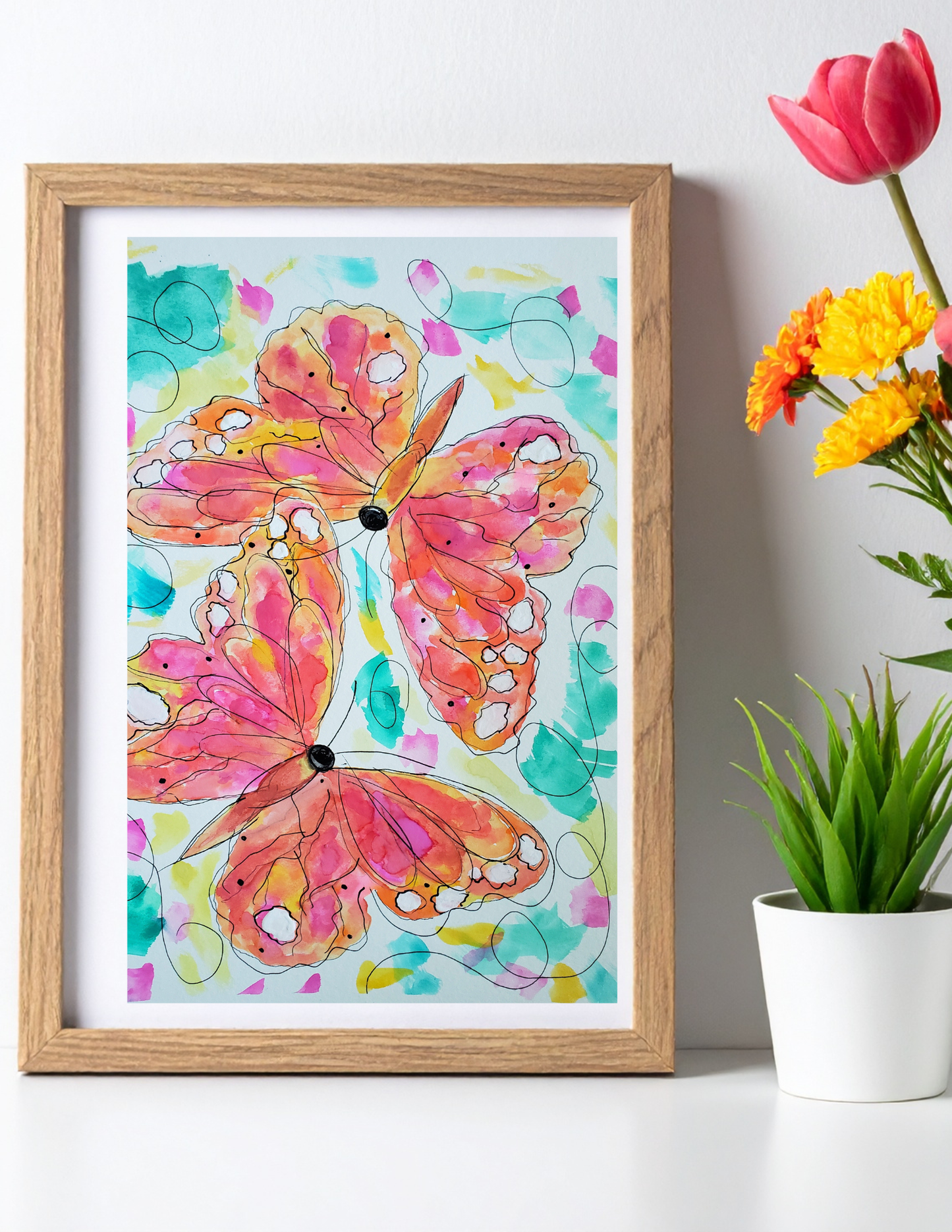 "Butterfly Fun" Art Print