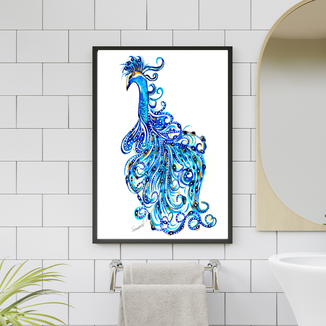 "French Peacock" Art Print