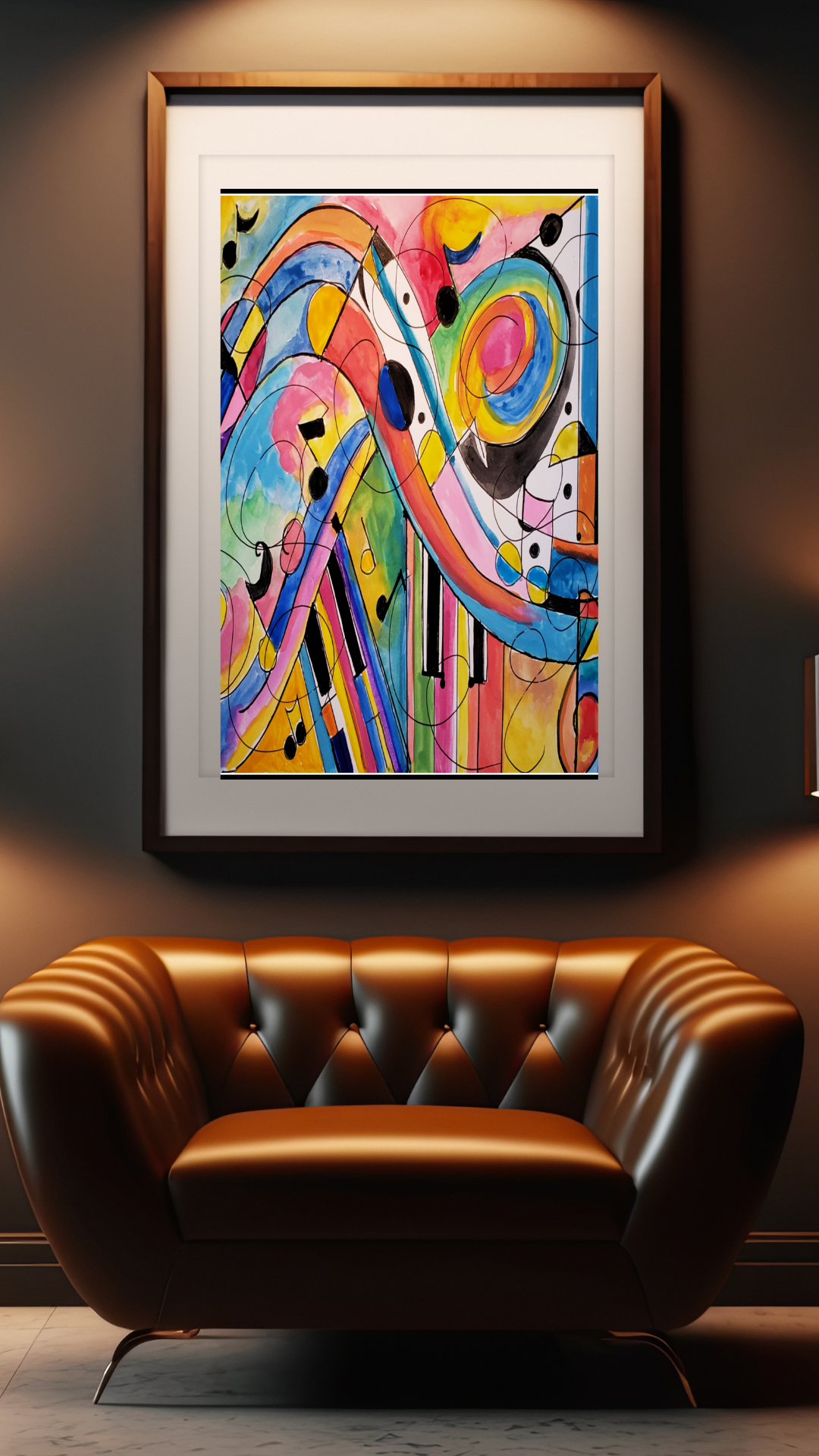 Game room abtract art print. Abstract art for den.