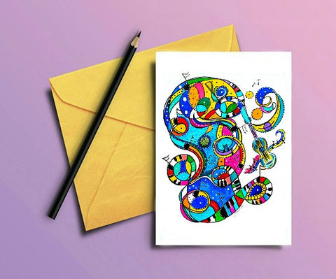 Abstract Greeting Card "Allegro Pop"