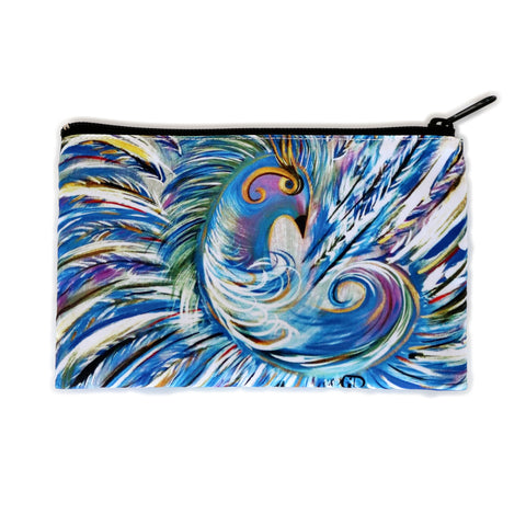 Cosmetic Clutch Bag "Peacock Swirl"
