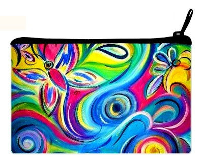 Cosmetic Clutch Bag "Butterfly in a Rainbow"