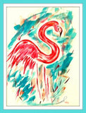 Bird Greeting Card "Flamingo"