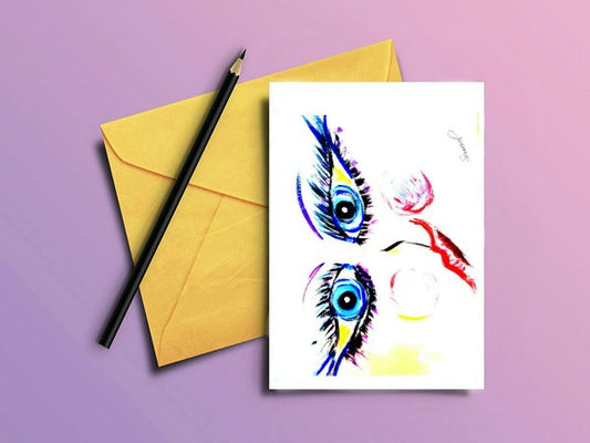 Abstract Art Greeting Card "Imagine That"