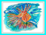 Coastal Greeting Card "Lillian the Lion Fish"