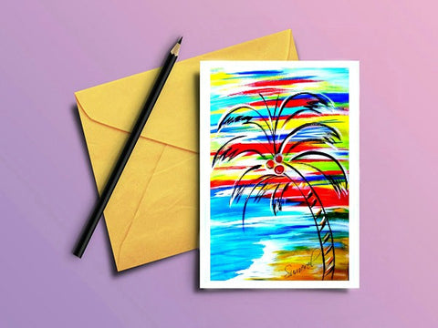 Coastal Greeting Card "New Palm"