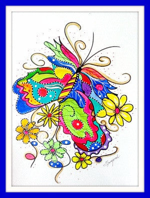 Artist Greeting Card "Peace Butterfly"