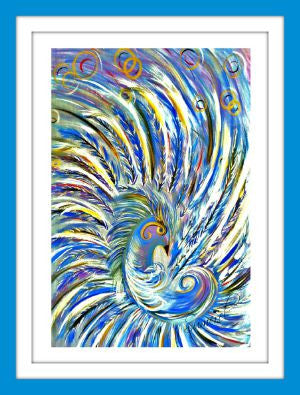 Artist Greeting Card "Peacock Swirl"