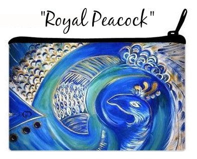 Cosmetic Clutch Bag "Royal Peacock"