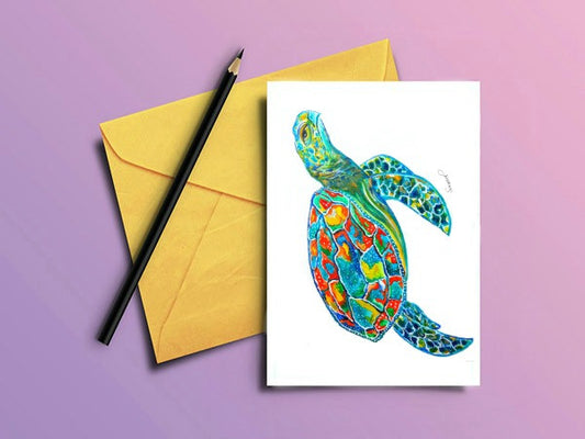 Coastal Greeting Card "Simone the Turtle"