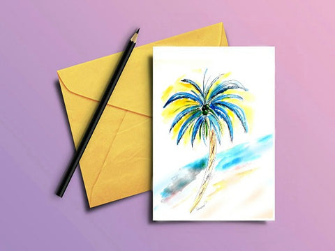 Coastal Greeting Card "Solitude Palm"