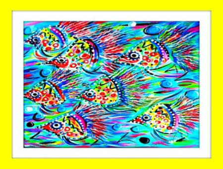 Artist Greeting Card "Swish Fish"