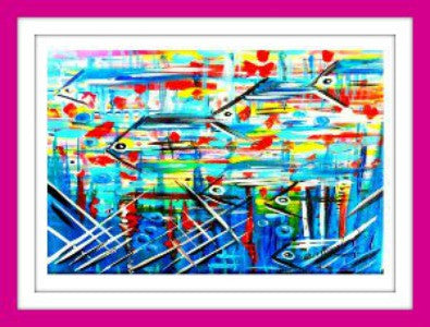 Artist Greeting Card "Underwater Mayhem"